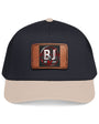 Mid Profile Baseball Cap with Leather Patch 7 (Rectangle)