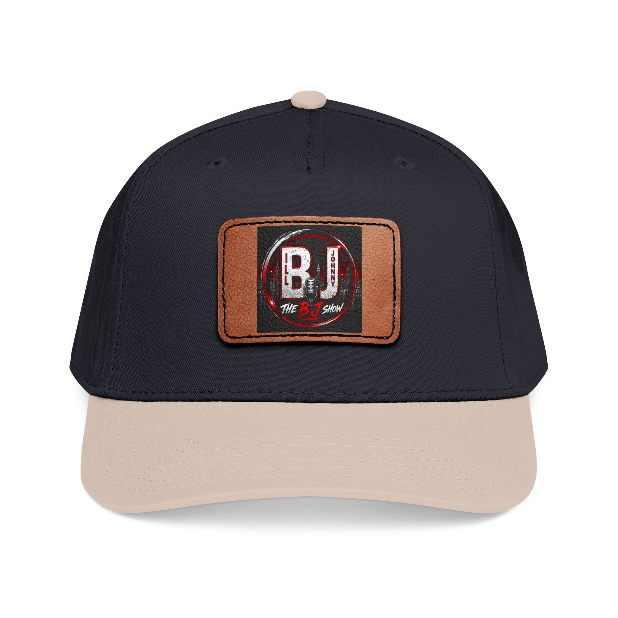 Mid Profile Baseball Cap with Leather Patch 7 (Rectangle)