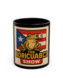 BoricuaBC2 Show Coffee Mug — Puerto Rico Flag Frog Logo (11oz/15oz)