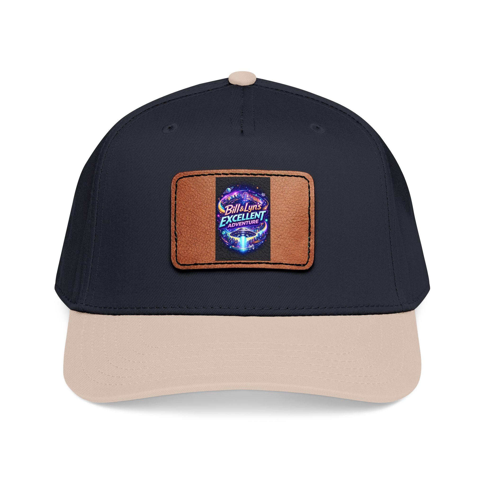 Mid Profile Baseball Cap with Leather Patch 10 (Rectangle)