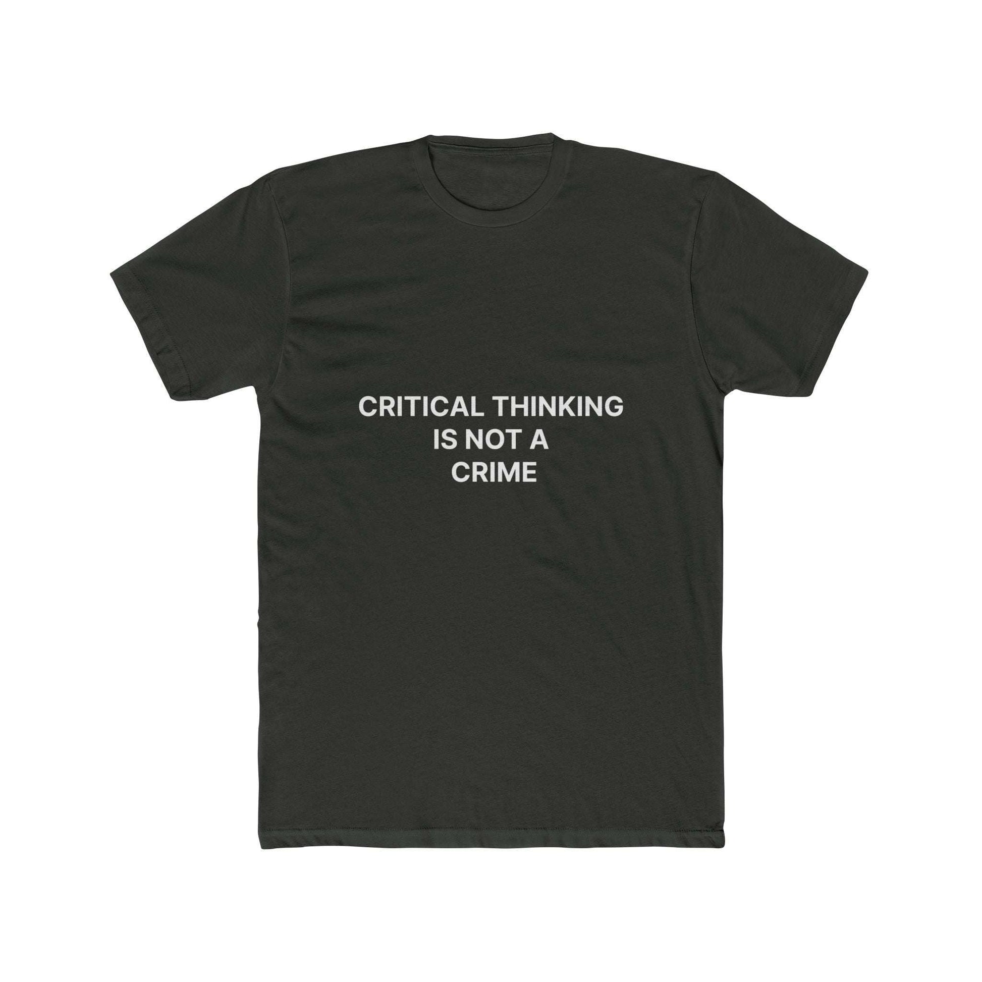 Unisex Cotton Crew Tee (Critical thinking is not a crime)