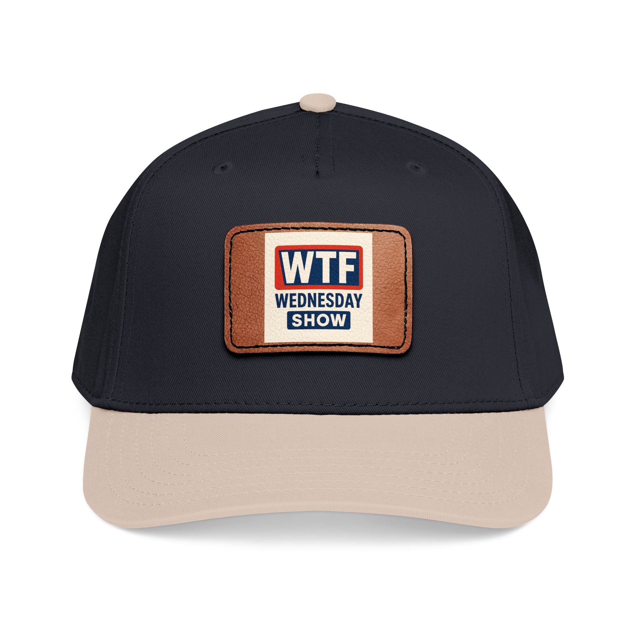 Mid Profile Baseball Cap with Leather Patch 5 (Rectangle)