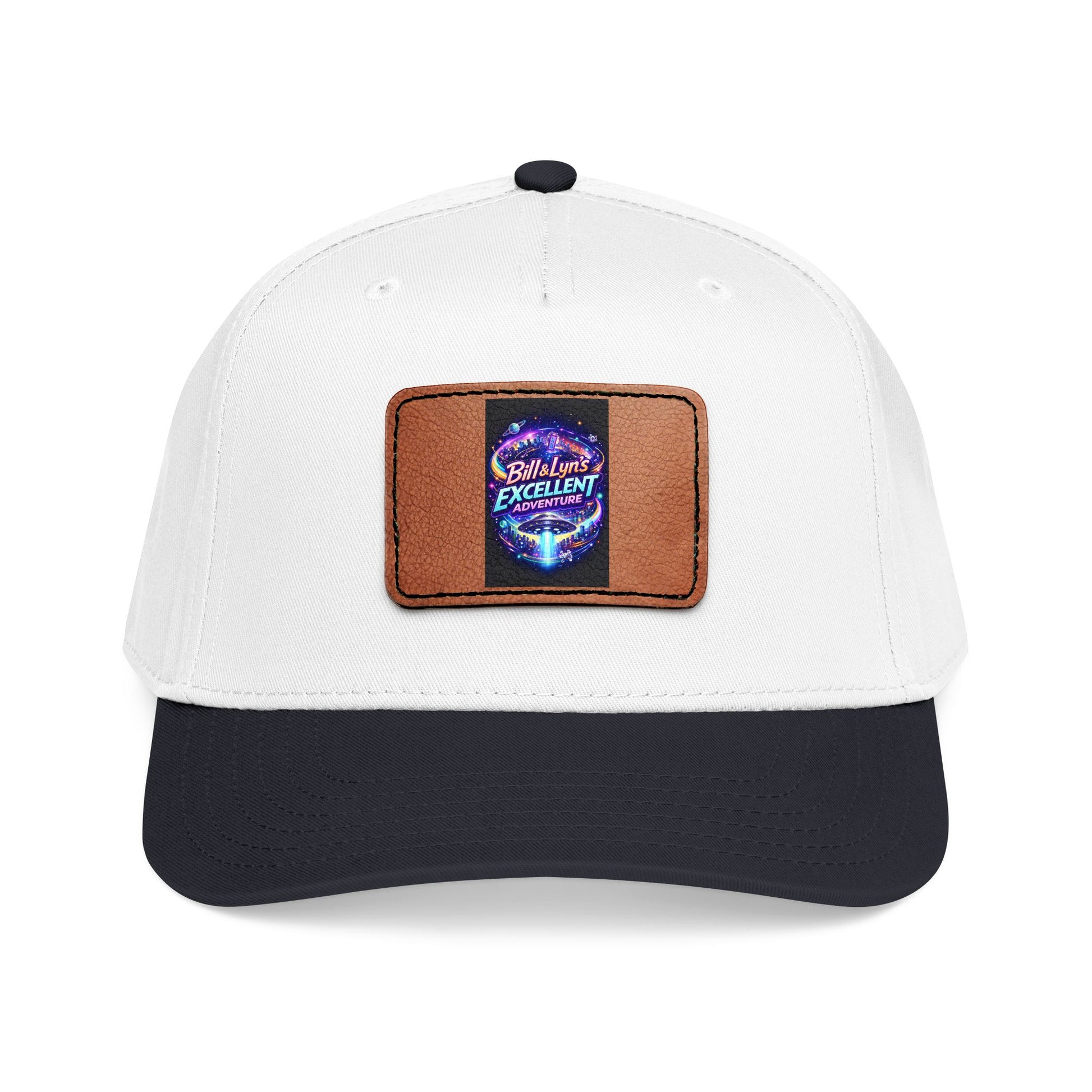 Mid Profile Baseball Cap with Leather Patch 10 (Rectangle)