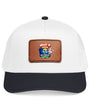 Mid Profile Baseball Cap with Leather Patch 2 (Rectangle)
