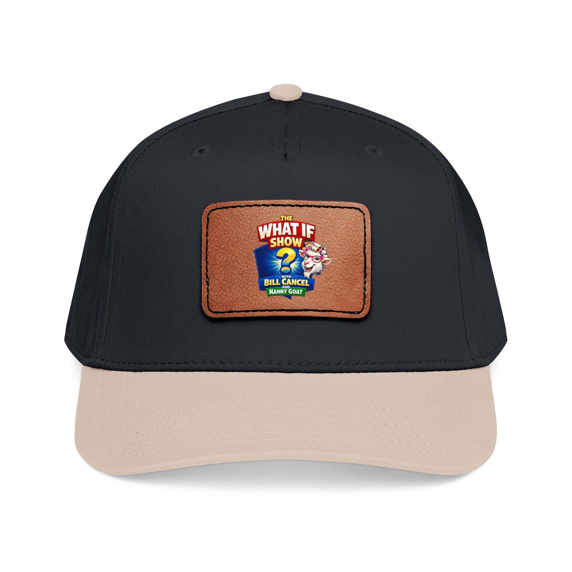 Mid Profile Baseball Cap with Leather Patch 2 (Rectangle)