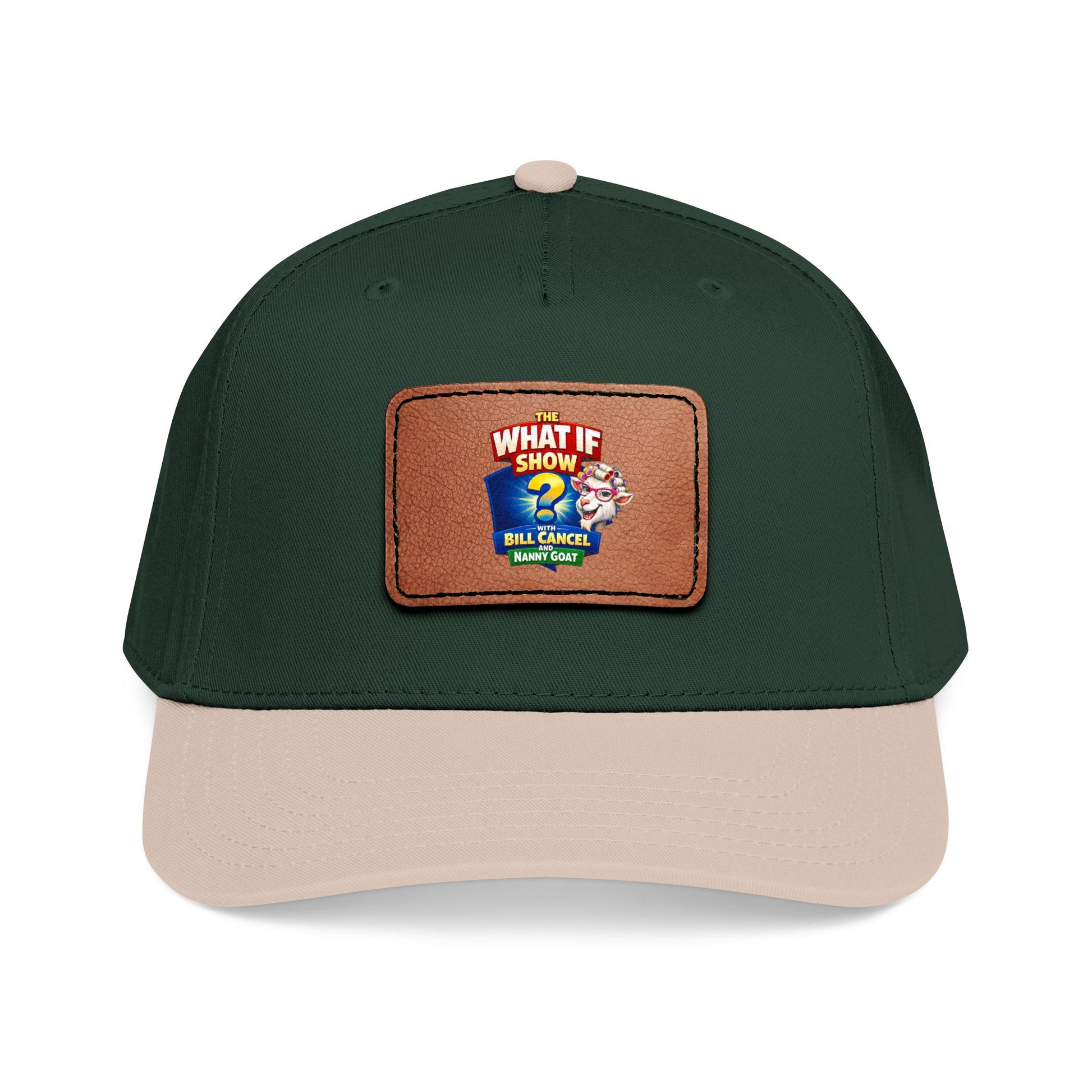 Mid Profile Baseball Cap with Leather Patch 2 (Rectangle)