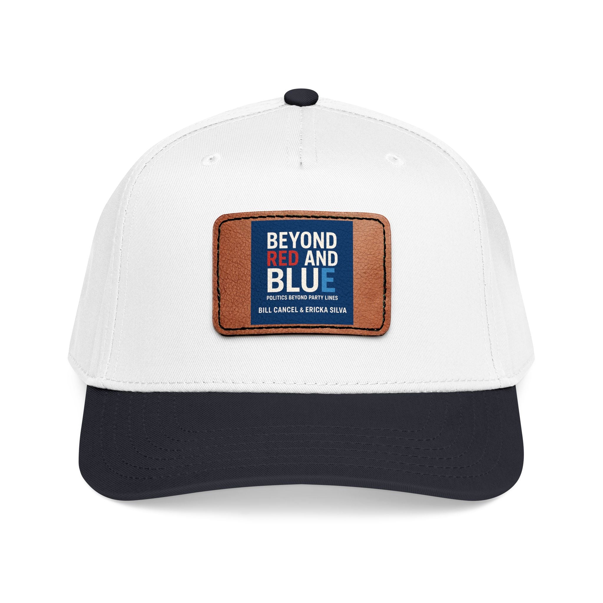 Mid Profile Baseball Cap with Leather Patch 3 (Rectangle)