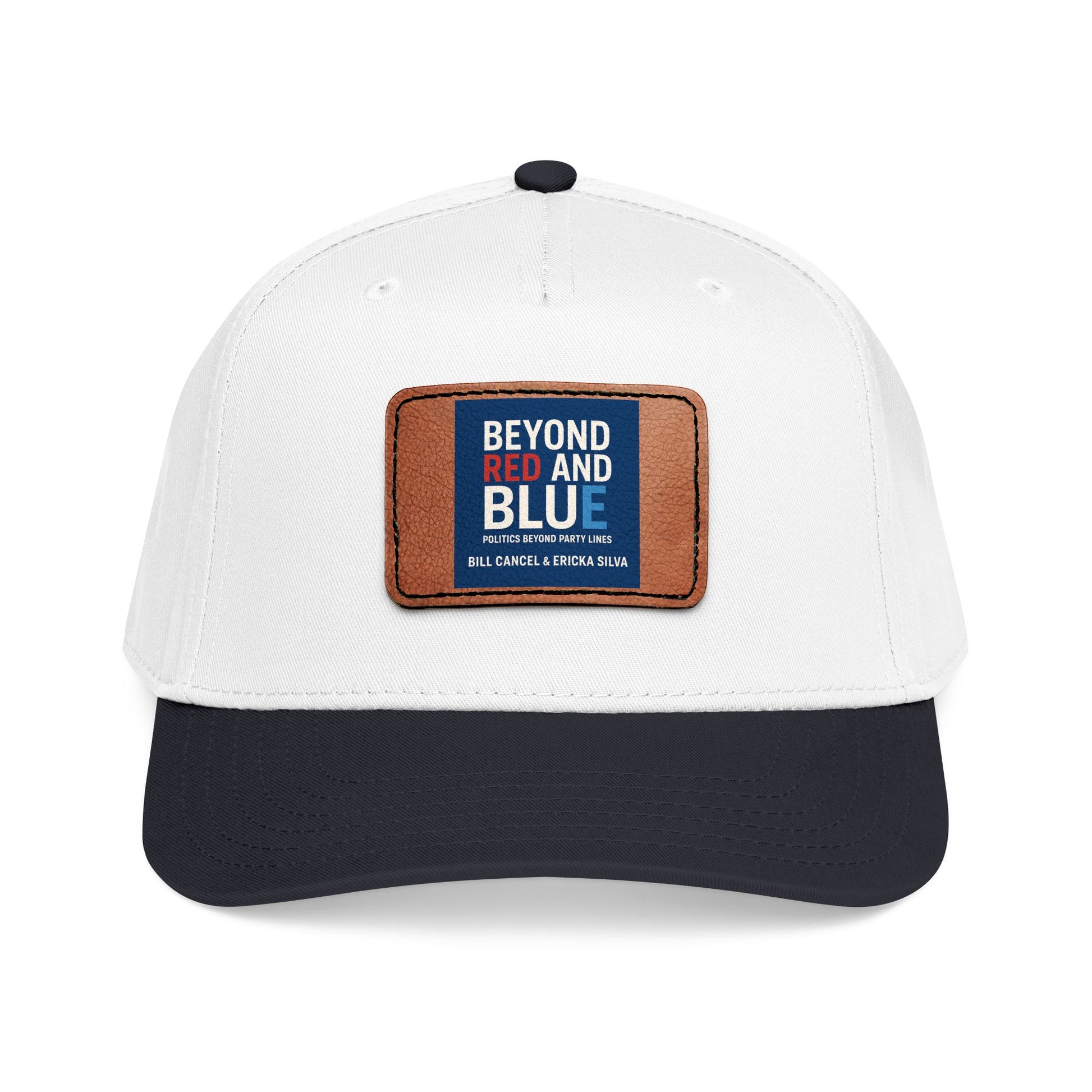 Mid Profile Baseball Cap with Leather Patch 3 (Rectangle)