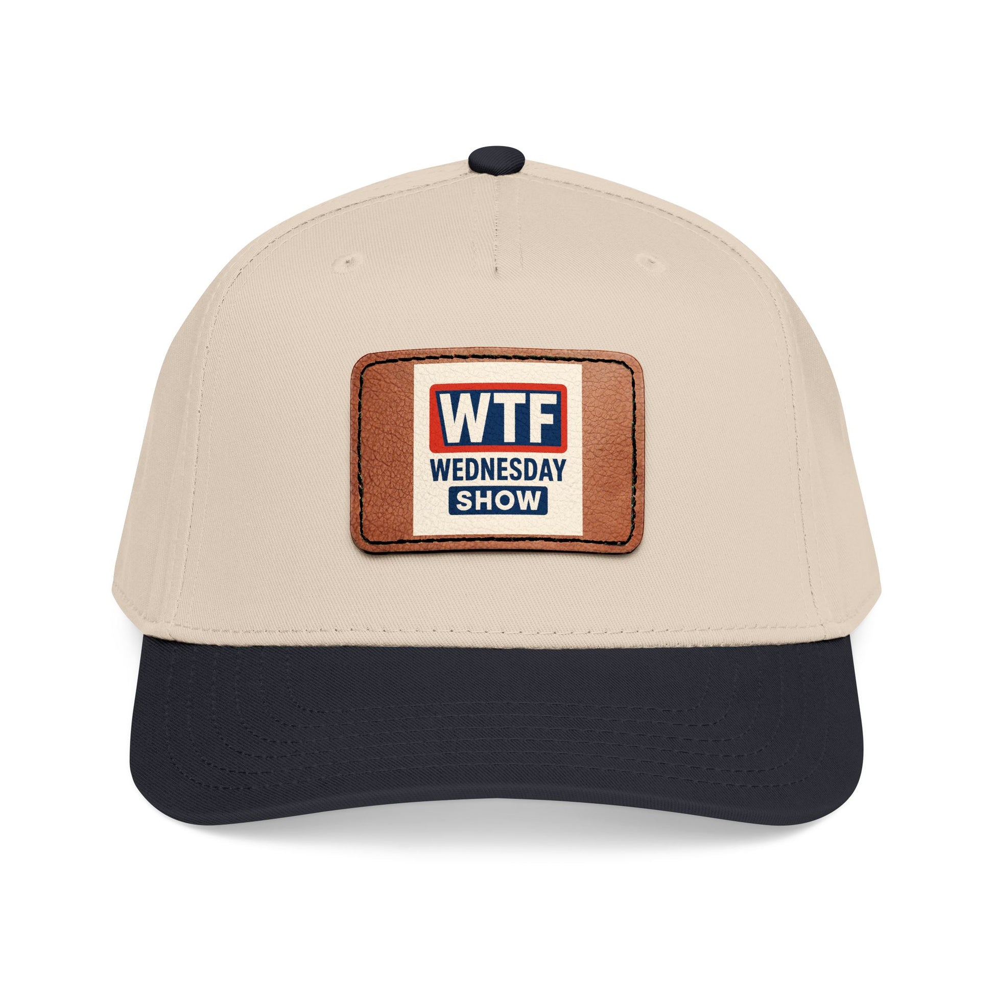 Mid Profile Baseball Cap with Leather Patch 5 (Rectangle)