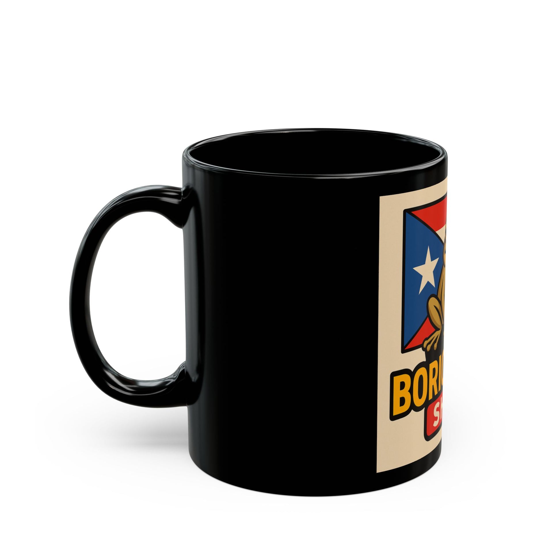 BoricuaBC2 Show Coffee Mug — Puerto Rico Flag Frog Logo (11oz/15oz)