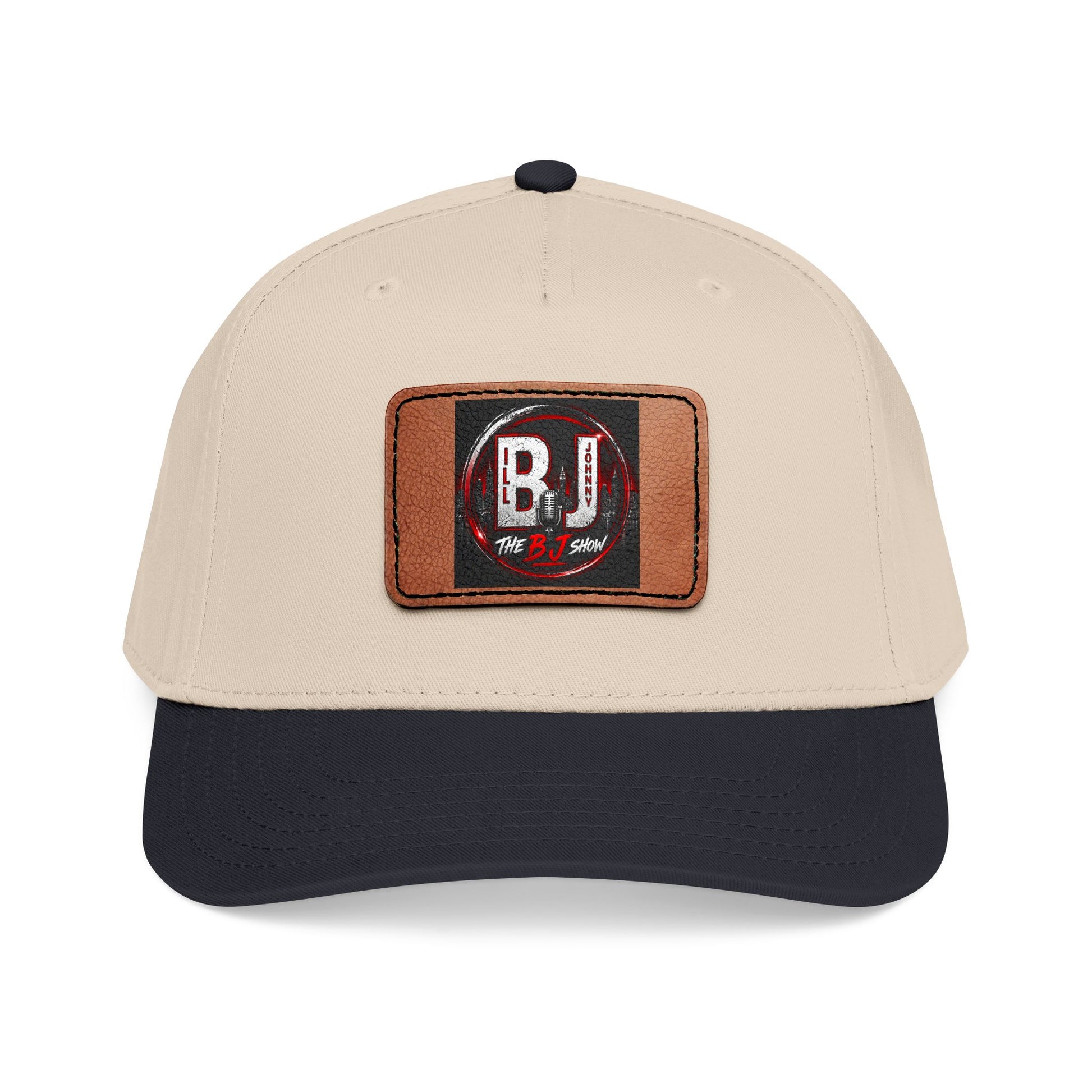 Mid Profile Baseball Cap with Leather Patch 7 (Rectangle)
