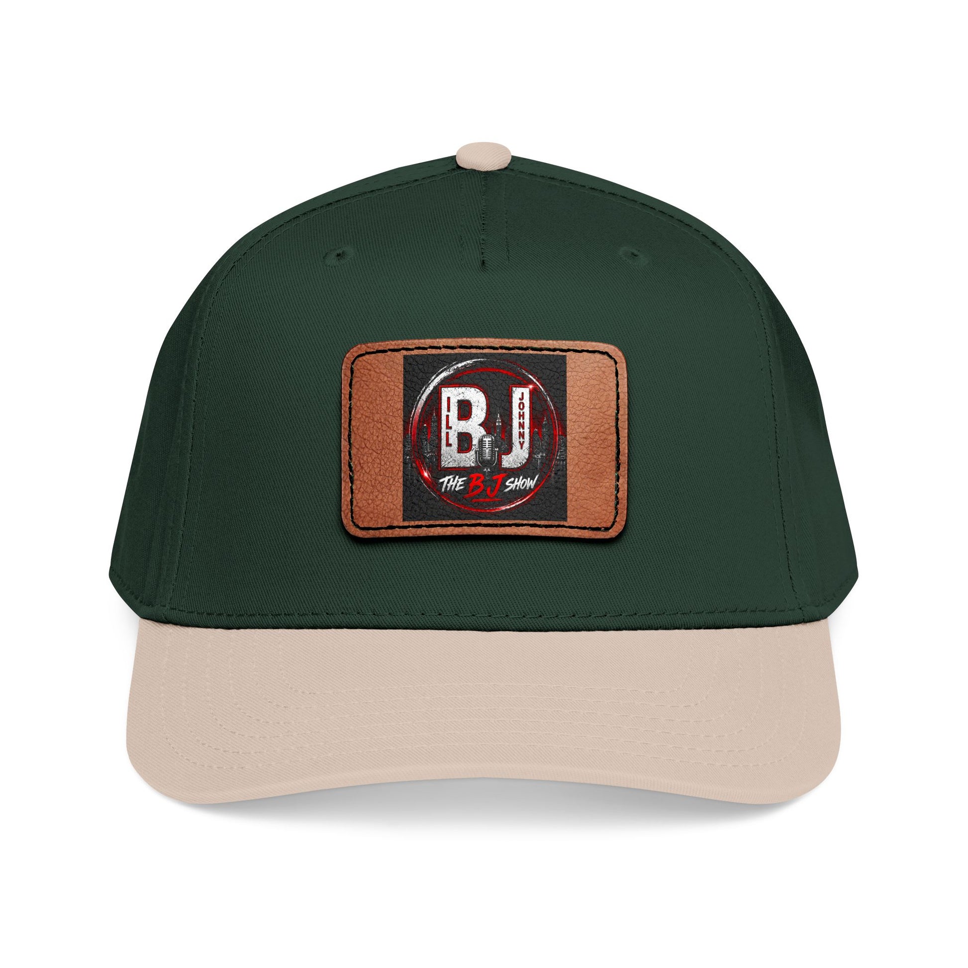 Mid Profile Baseball Cap with Leather Patch 7 (Rectangle)