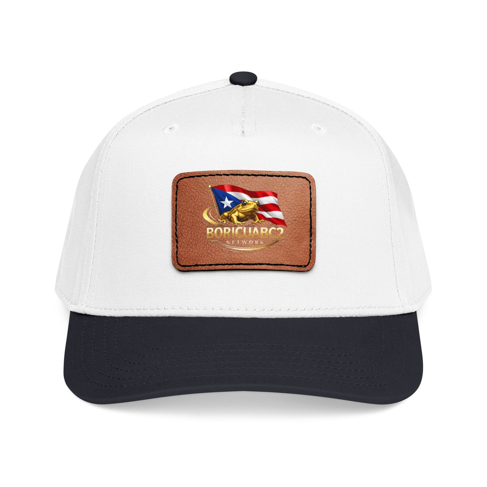 Mid Profile Baseball Cap with Leather Patch 11 (Rectangle)