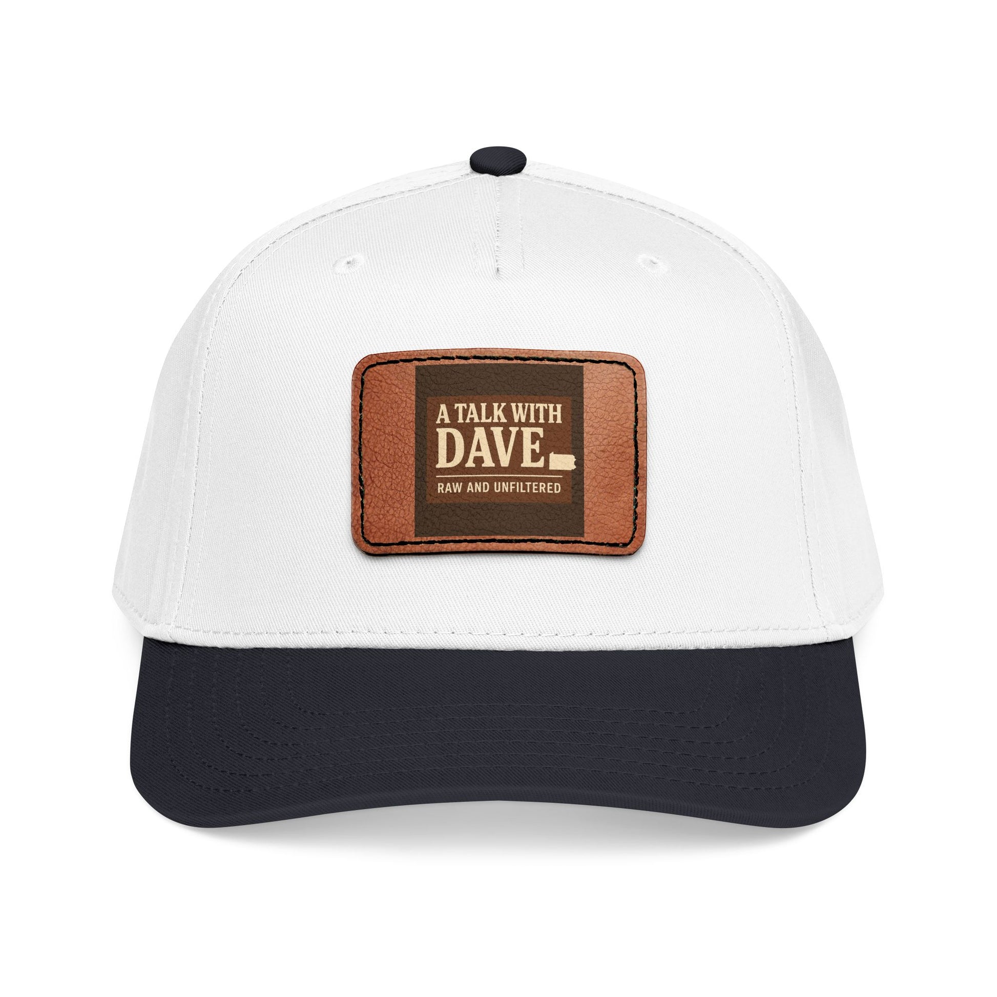 Mid Profile Baseball Cap with Leather Patch 6 (Rectangle)