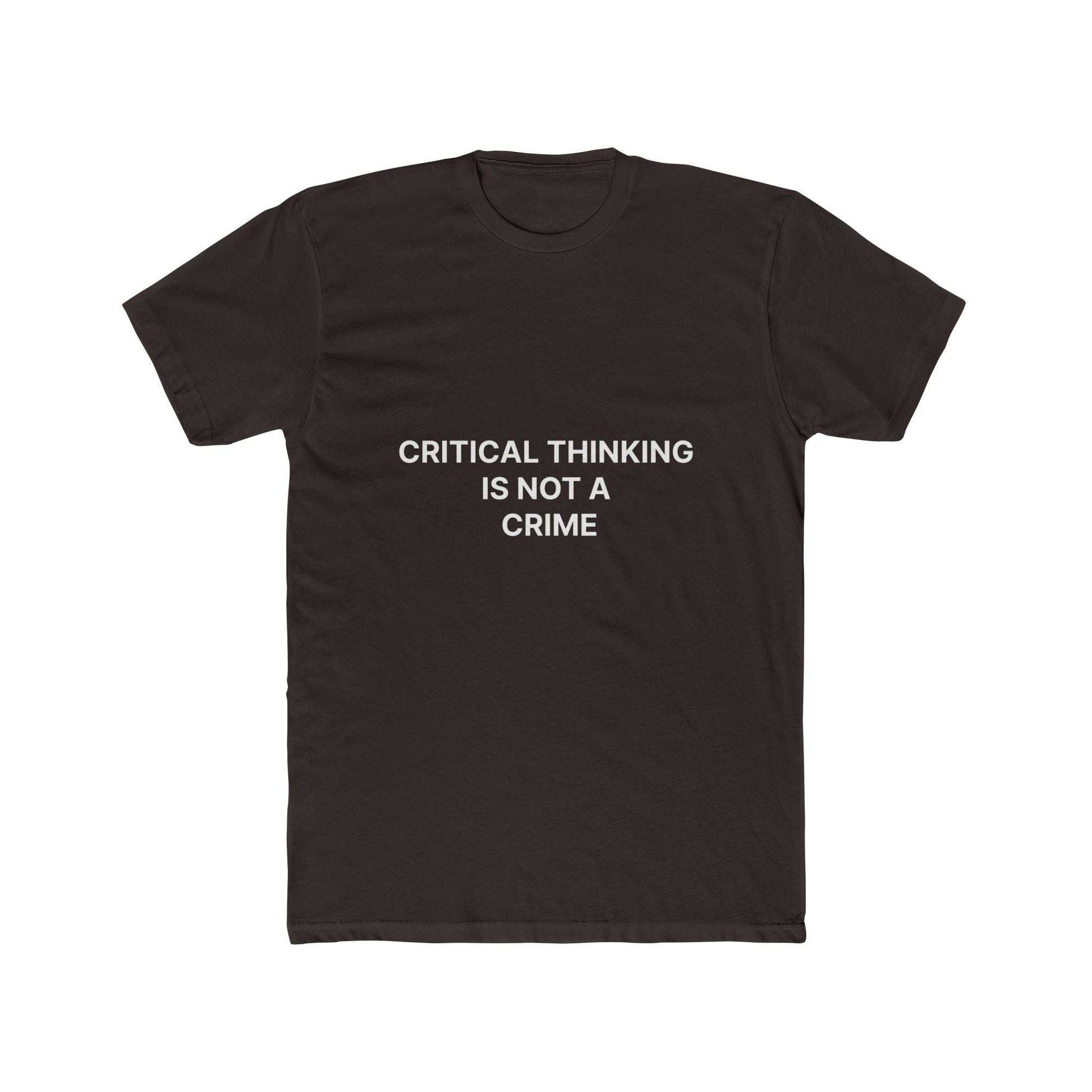 Unisex Cotton Crew Tee (Critical thinking is not a crime)