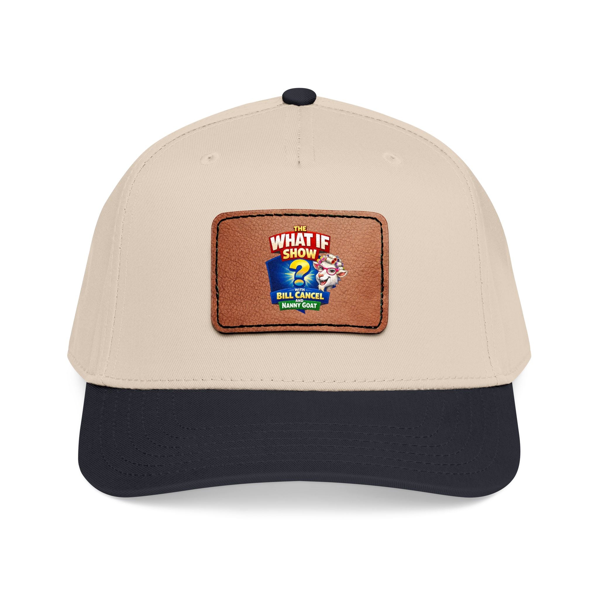 Mid Profile Baseball Cap with Leather Patch 2 (Rectangle)