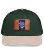 Mid Profile Baseball Cap with Leather Patch 10 (Rectangle)