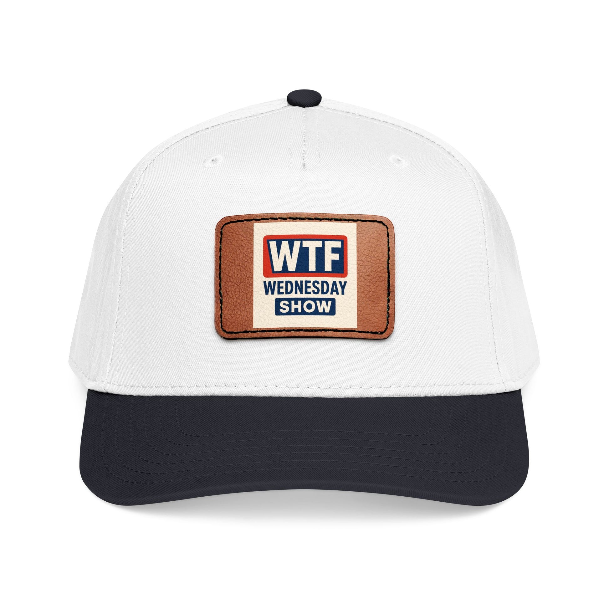 Mid Profile Baseball Cap with Leather Patch 5 (Rectangle)